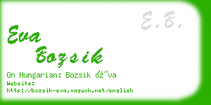 eva bozsik business card